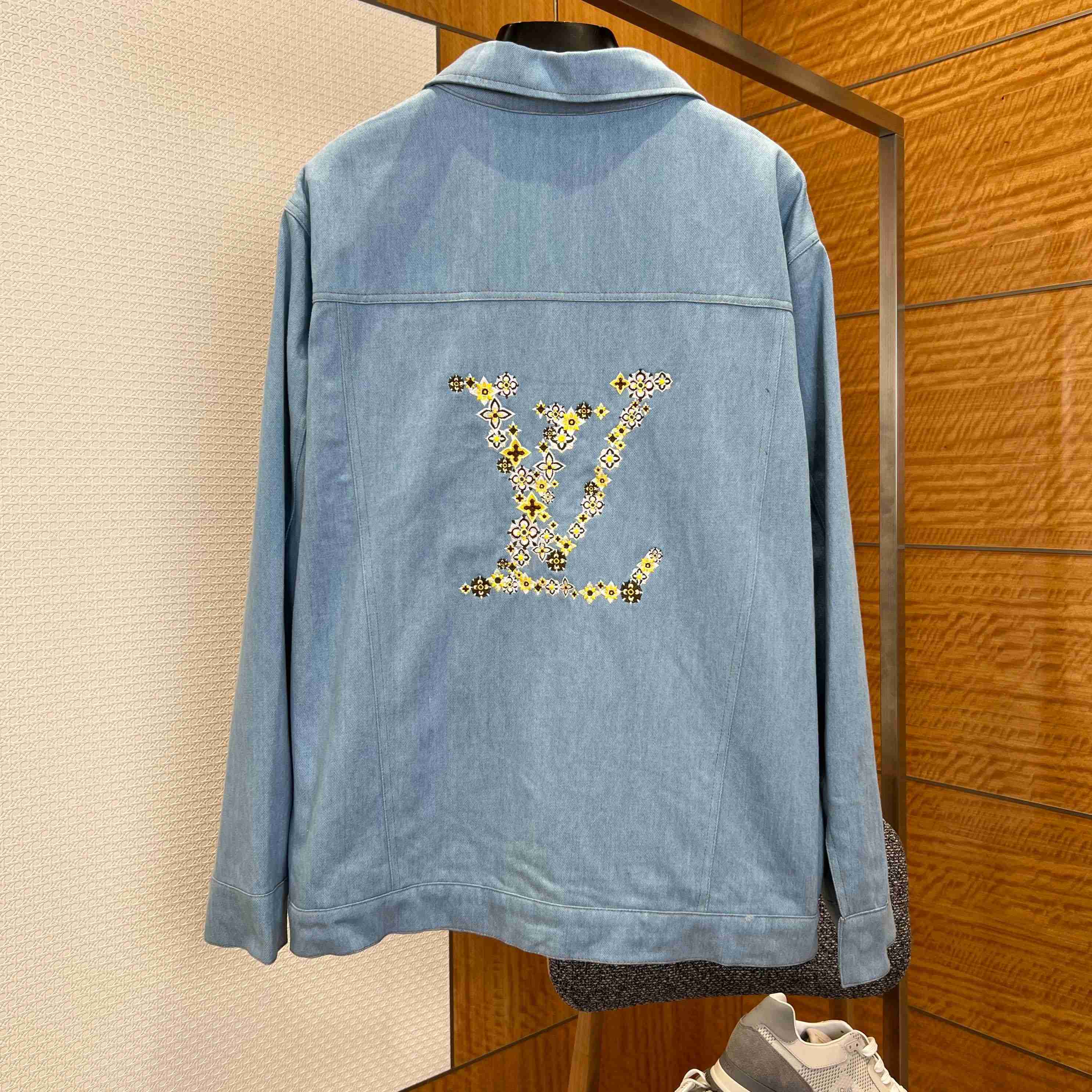 Louis Vuitton Embroidered Signature Denim Workwear Blouson  - DesignerGu
