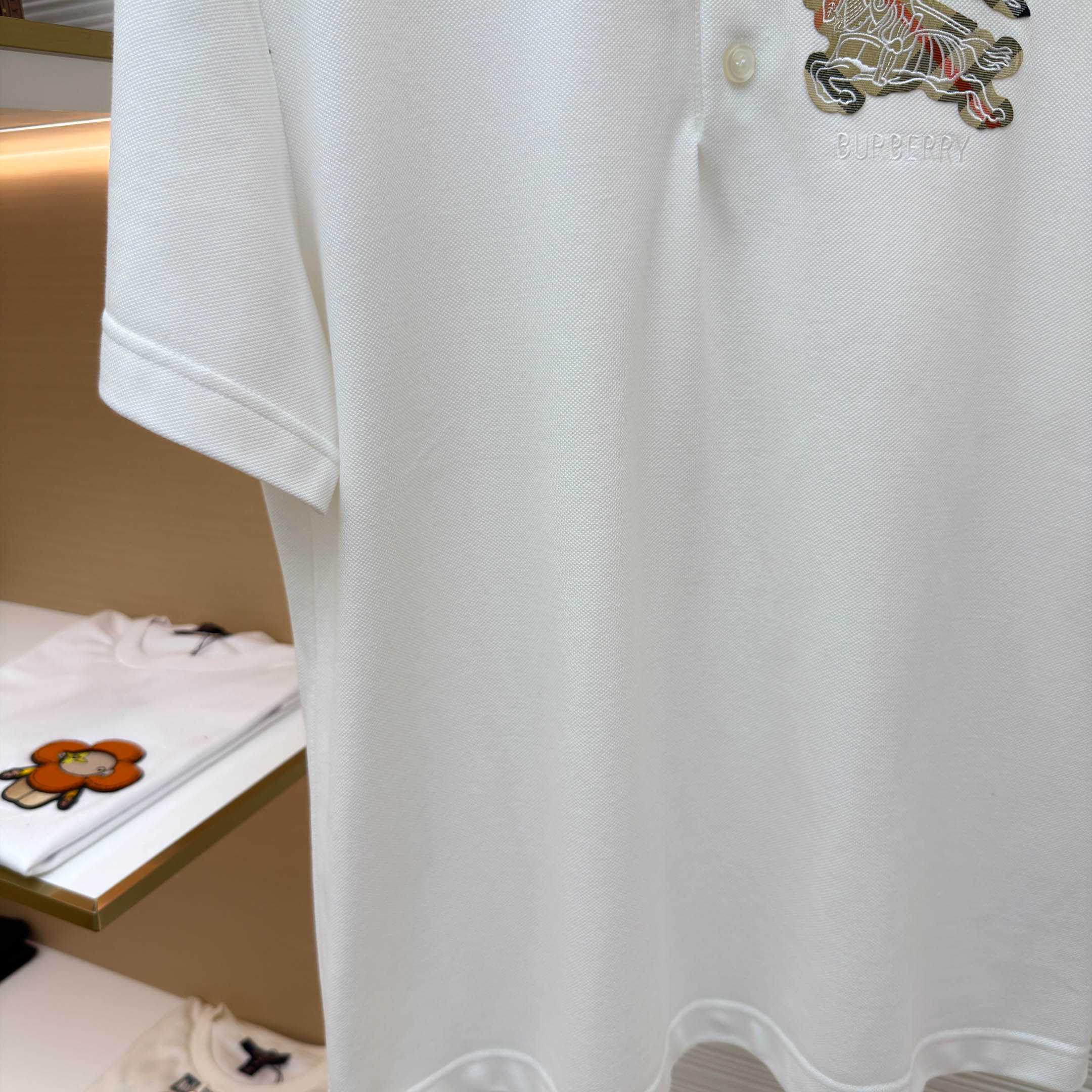 Burberry EKD Sketch Cotton Polo Shirt - DesignerGu