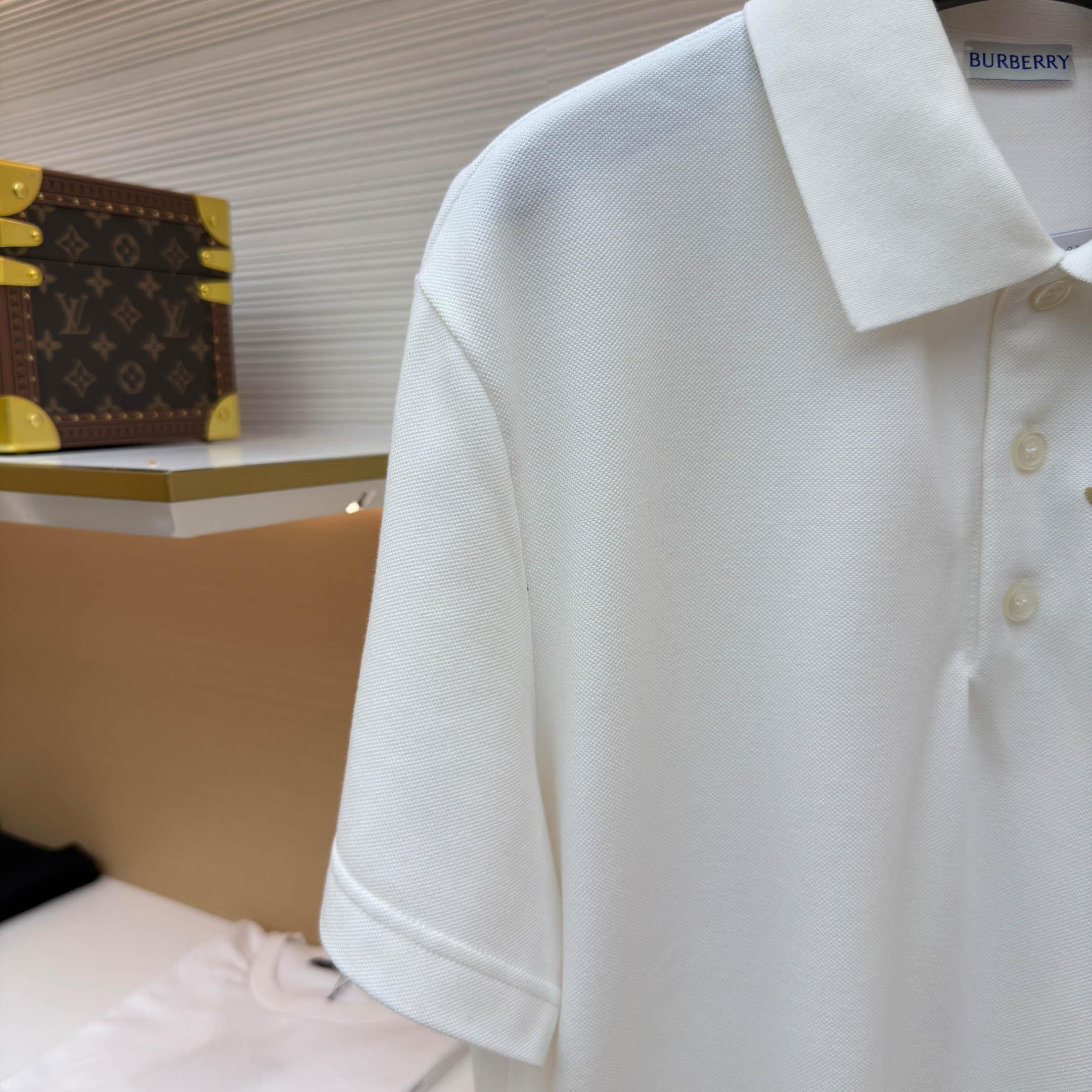 Burberry EKD Sketch Cotton Polo Shirt - DesignerGu