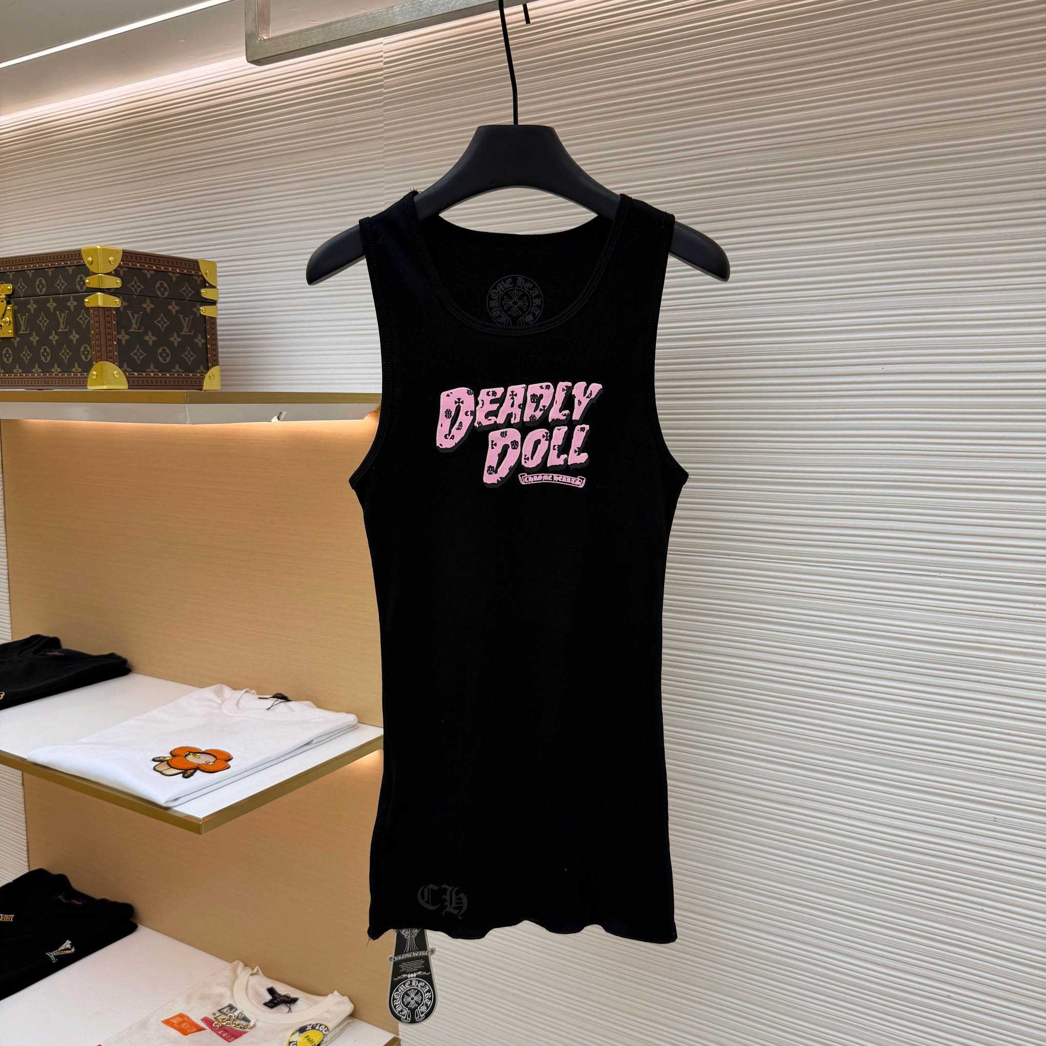 Chrome Hearts Black Deadly Doll Rib Tank Top - DesignerGu