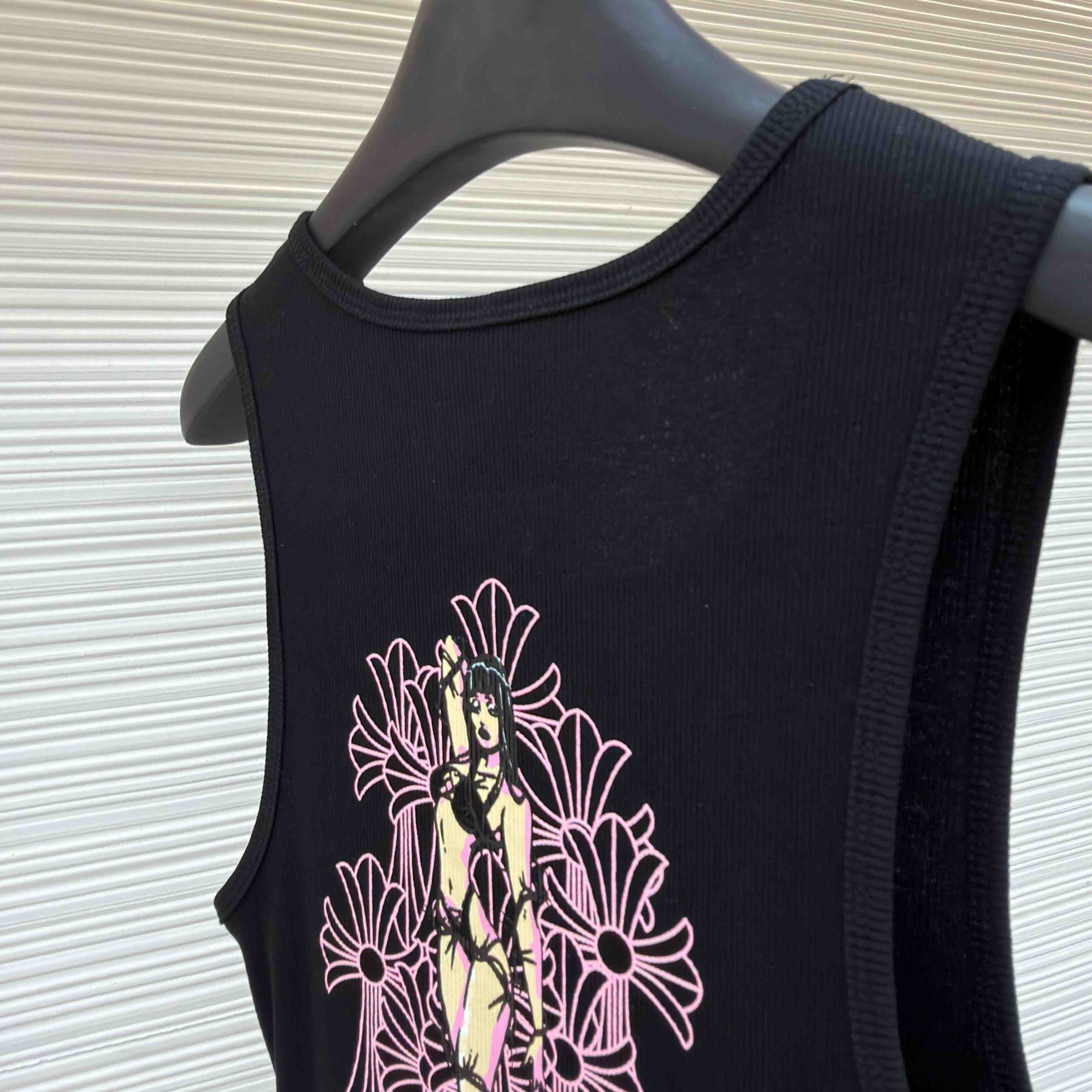 Chrome Hearts Black Deadly Doll Rib Tank Top - DesignerGu