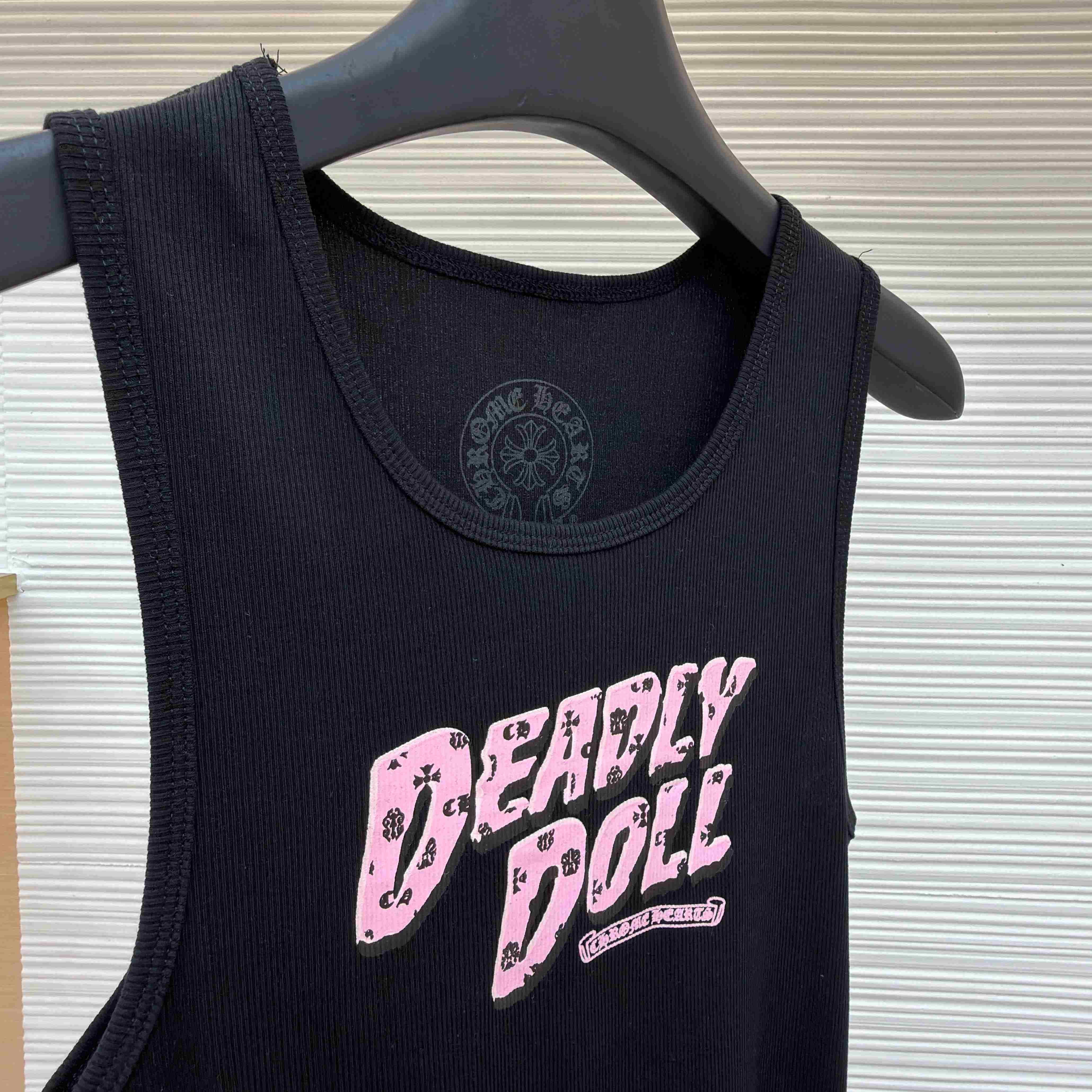 Chrome Hearts Black Deadly Doll Rib Tank Top - DesignerGu