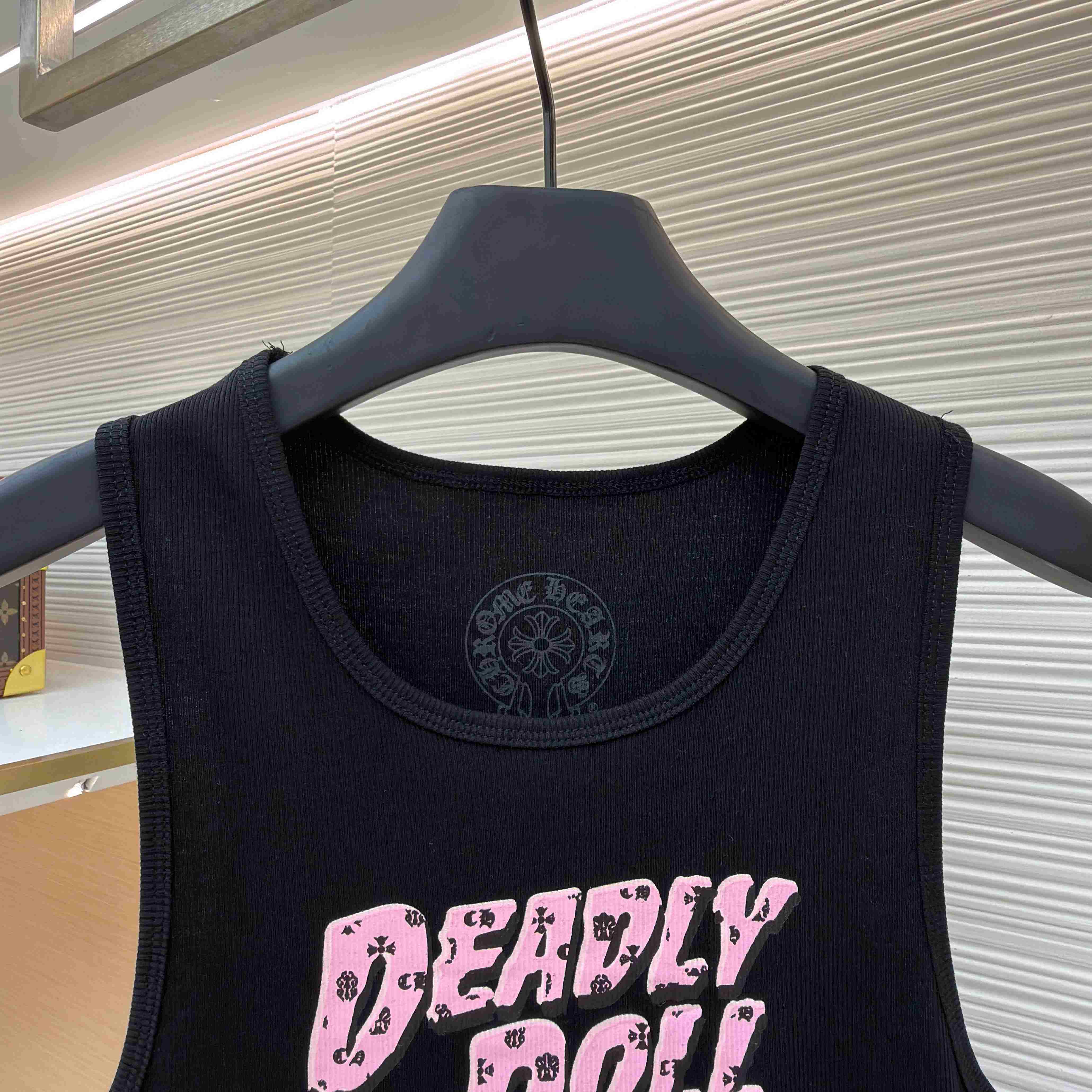 Chrome Hearts Black Deadly Doll Rib Tank Top - DesignerGu