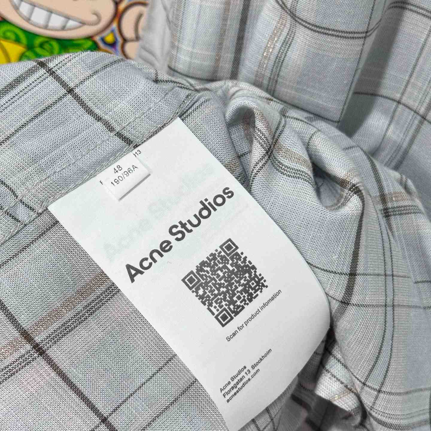 Acne Studios  LINEN CHECK BUTTON-UP SHIRT - DesignerGu