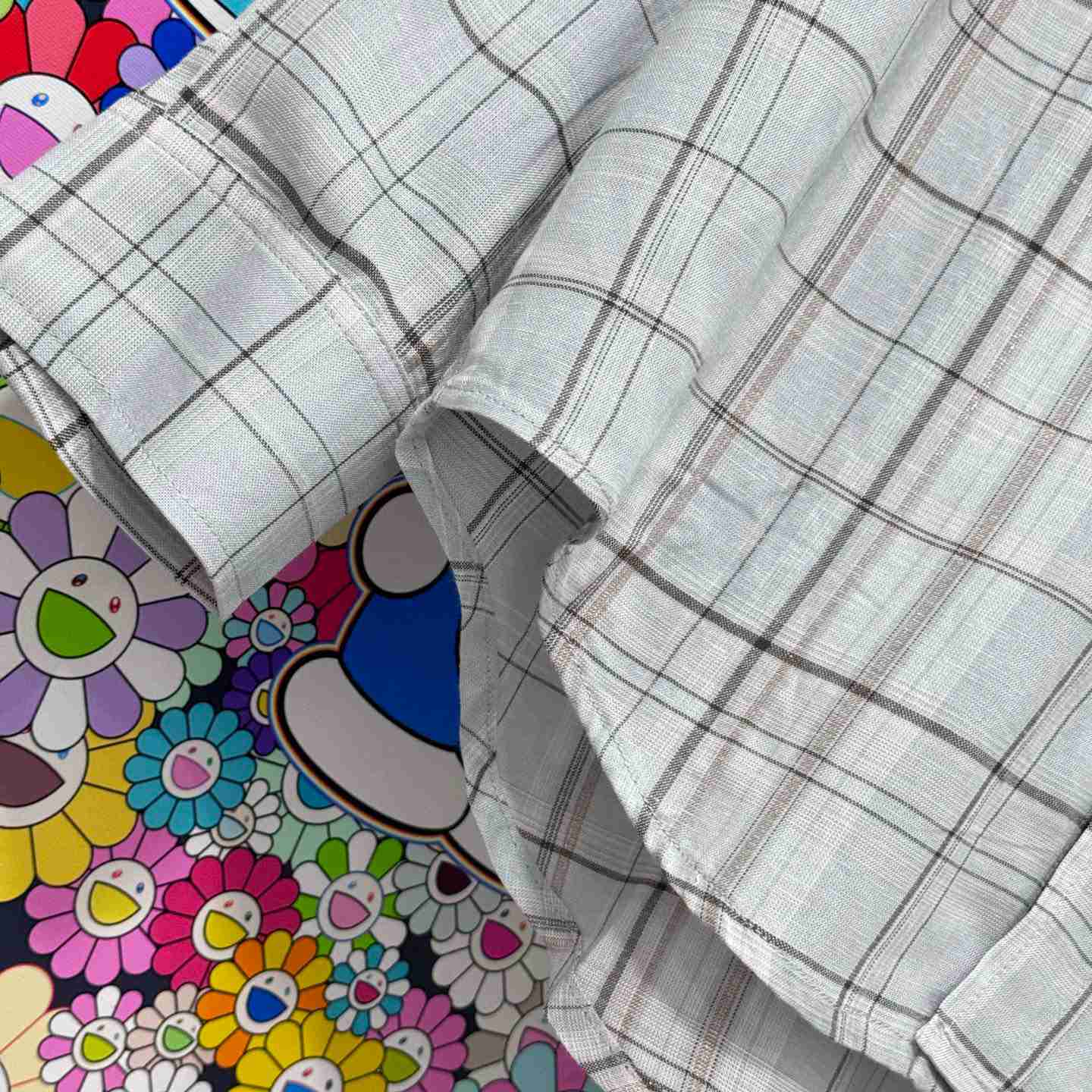 Acne Studios  LINEN CHECK BUTTON-UP SHIRT - DesignerGu