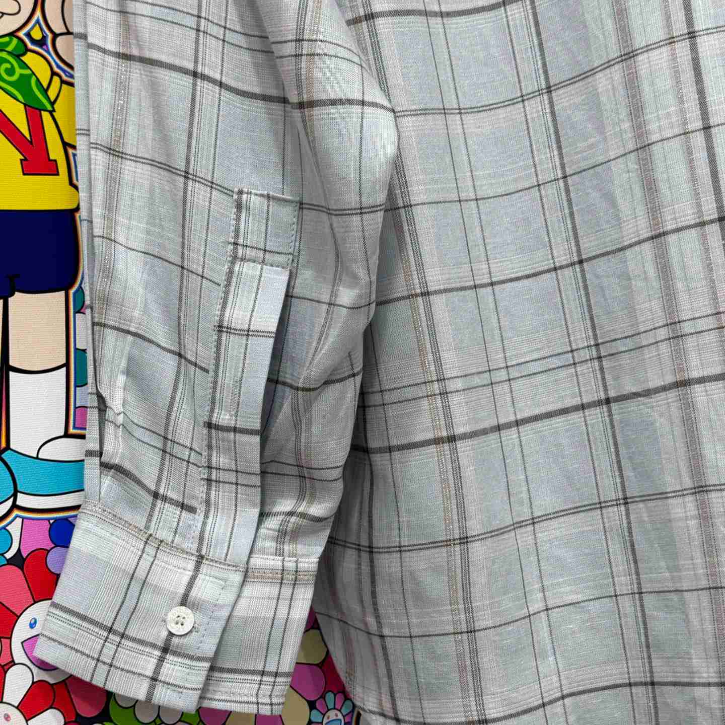 Acne Studios  LINEN CHECK BUTTON-UP SHIRT - DesignerGu