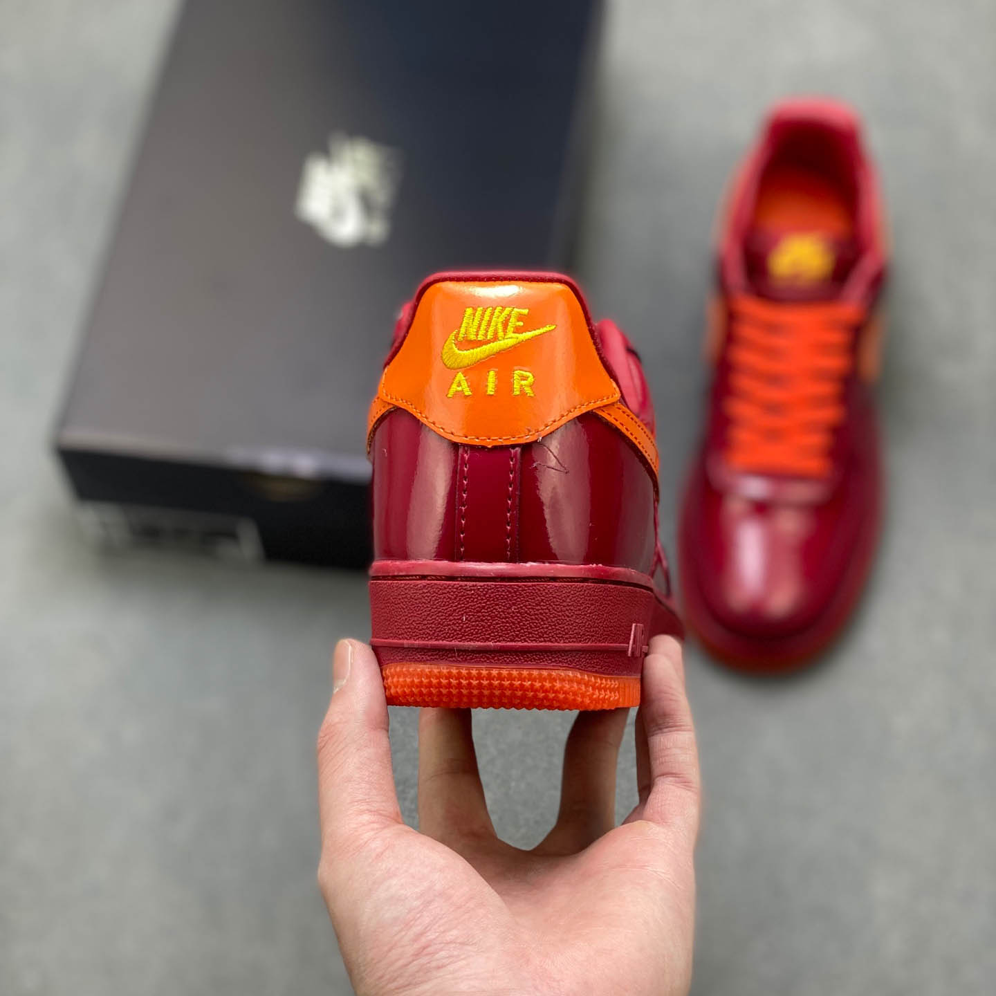 Nike Air Force 1 Low 'Patent Leather Dark Team Red' - DesignerGu