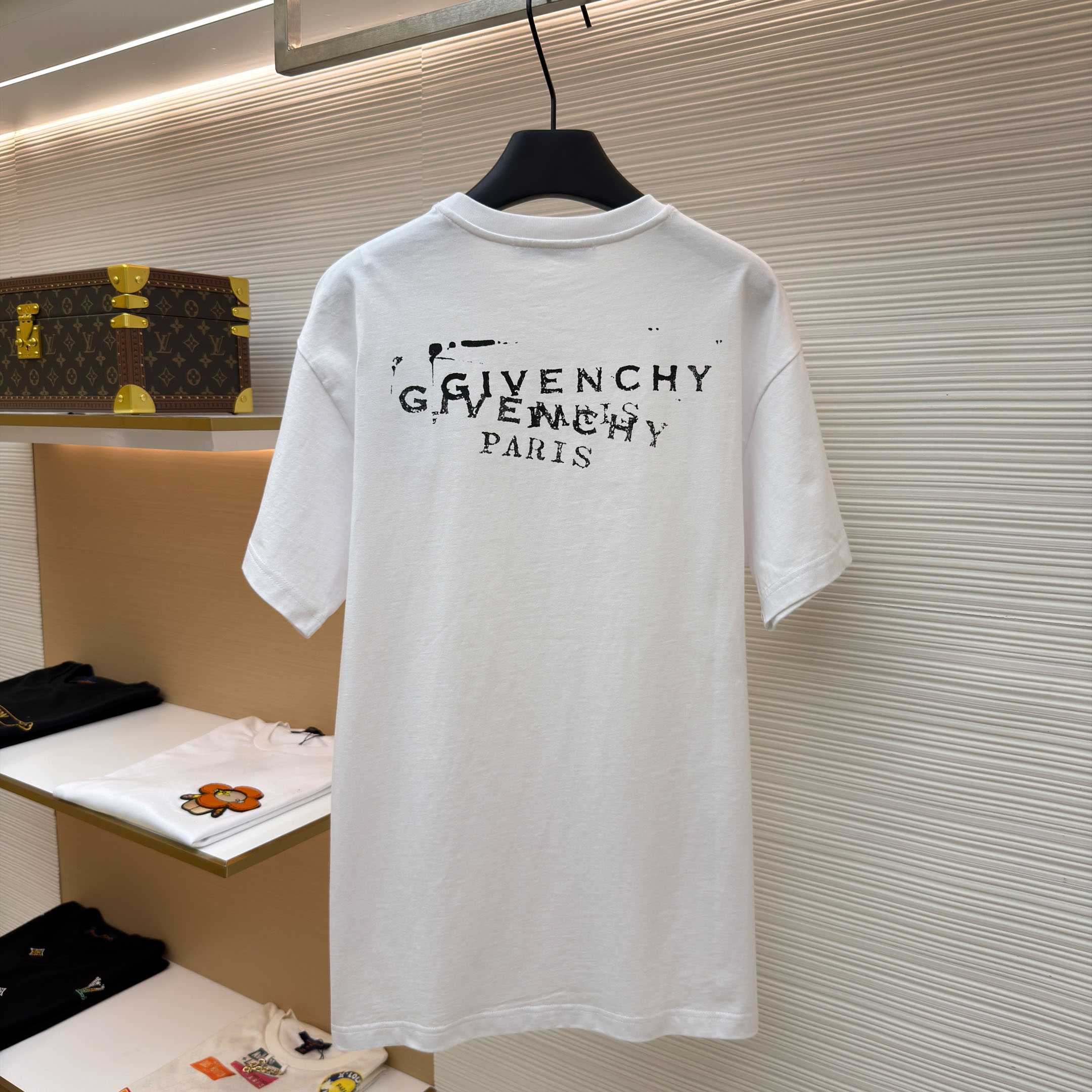Givenchy White  Stamp Print T-shirt - DesignerGu