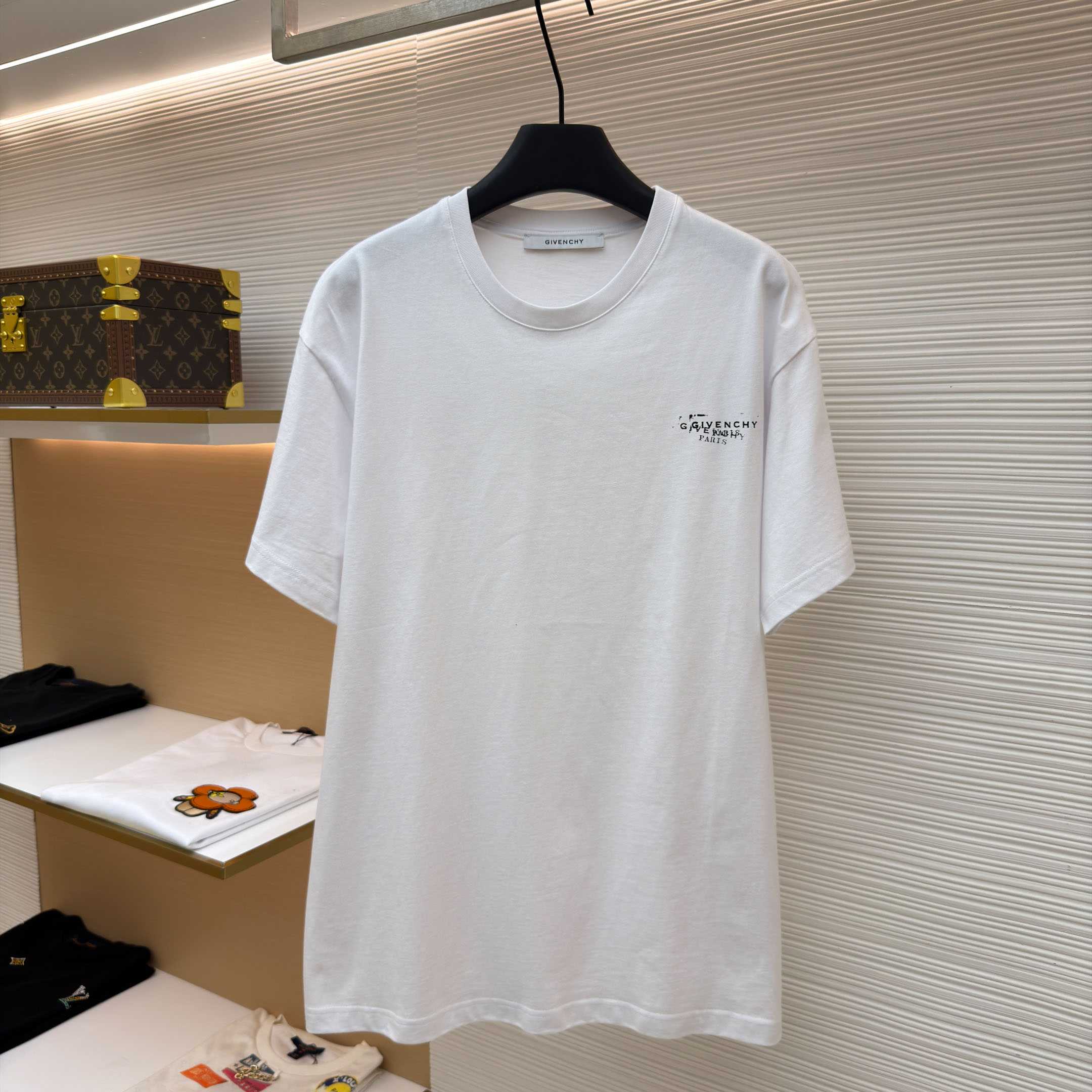 Givenchy White  Stamp Print T-shirt - DesignerGu
