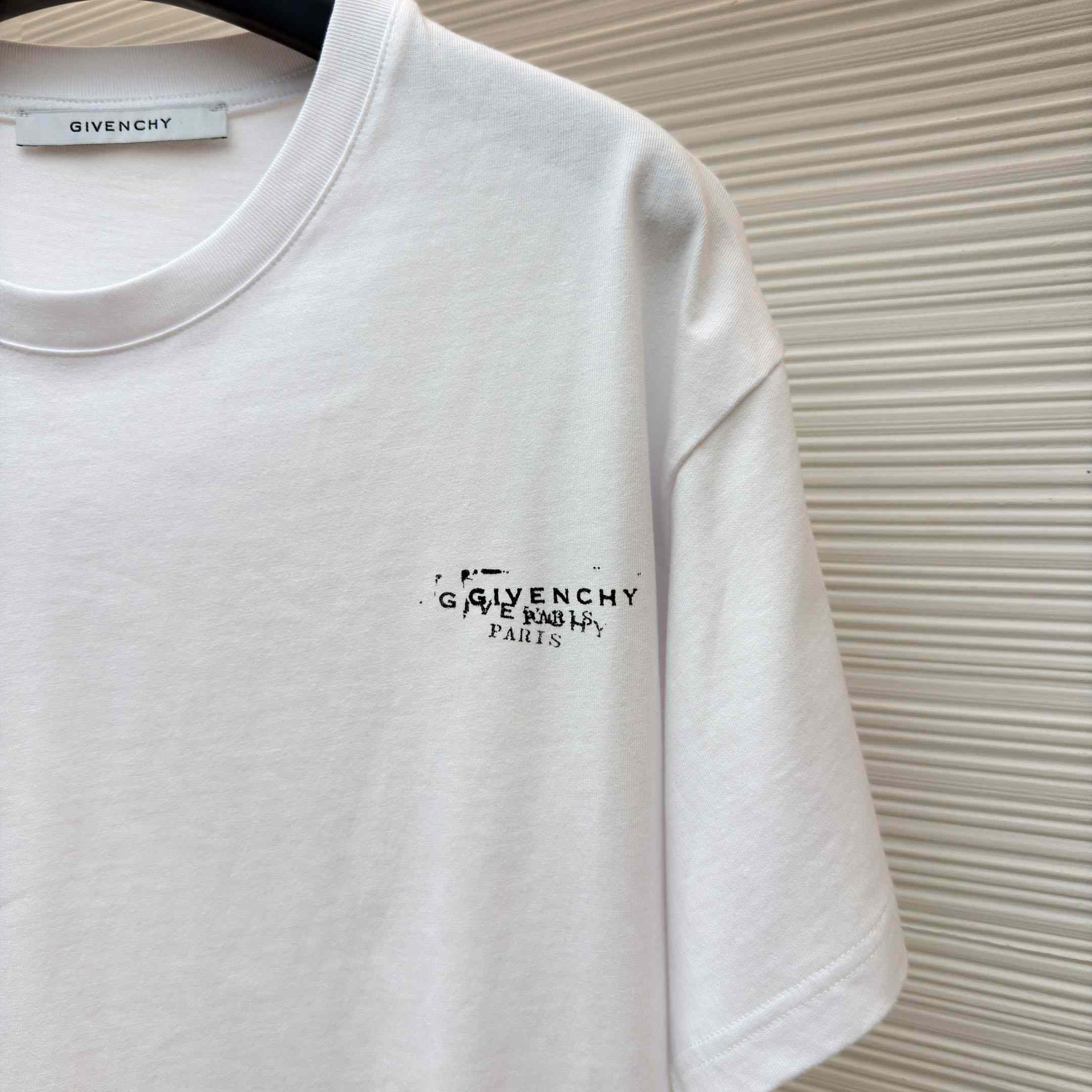Givenchy White  Stamp Print T-shirt - DesignerGu