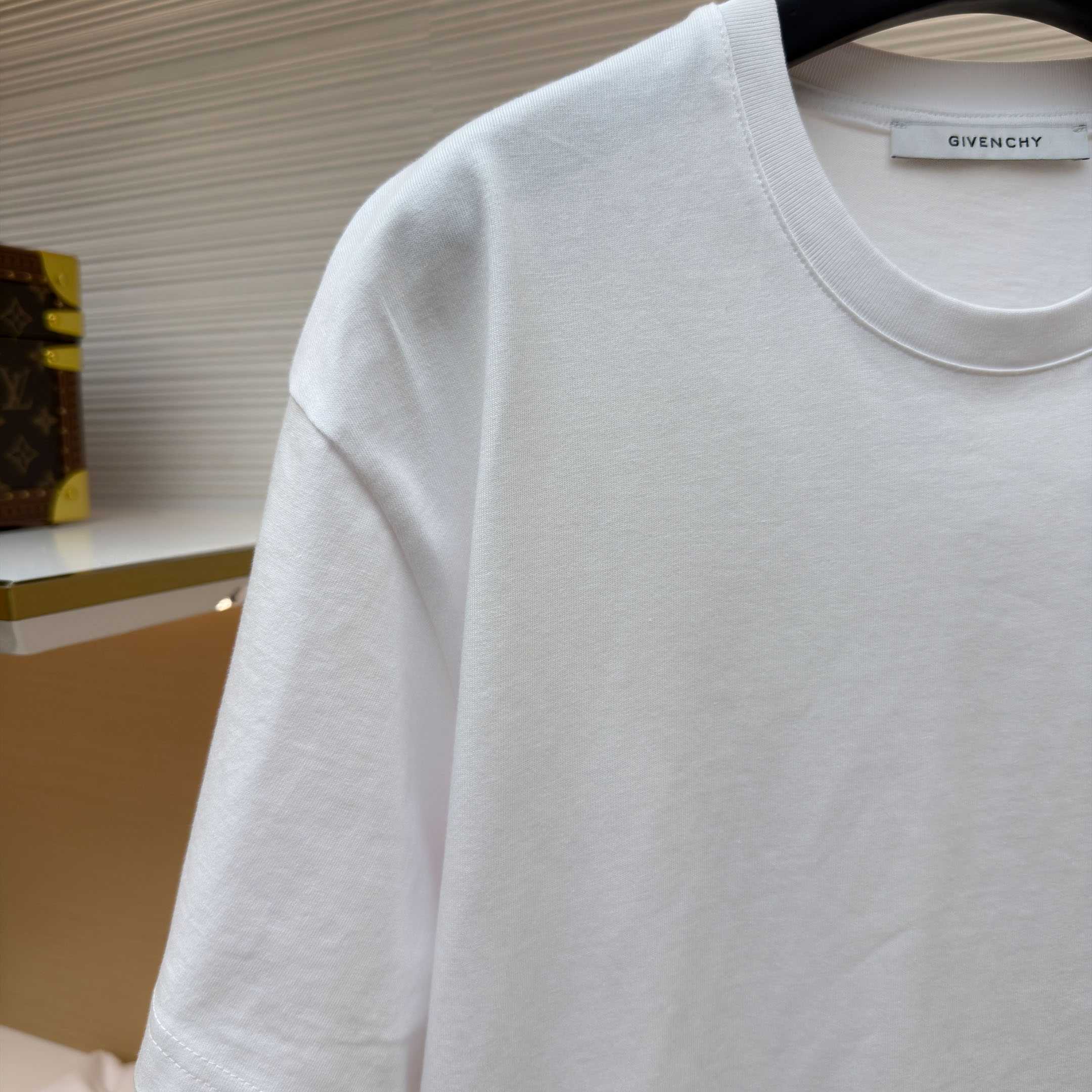 Givenchy White  Stamp Print T-shirt - DesignerGu