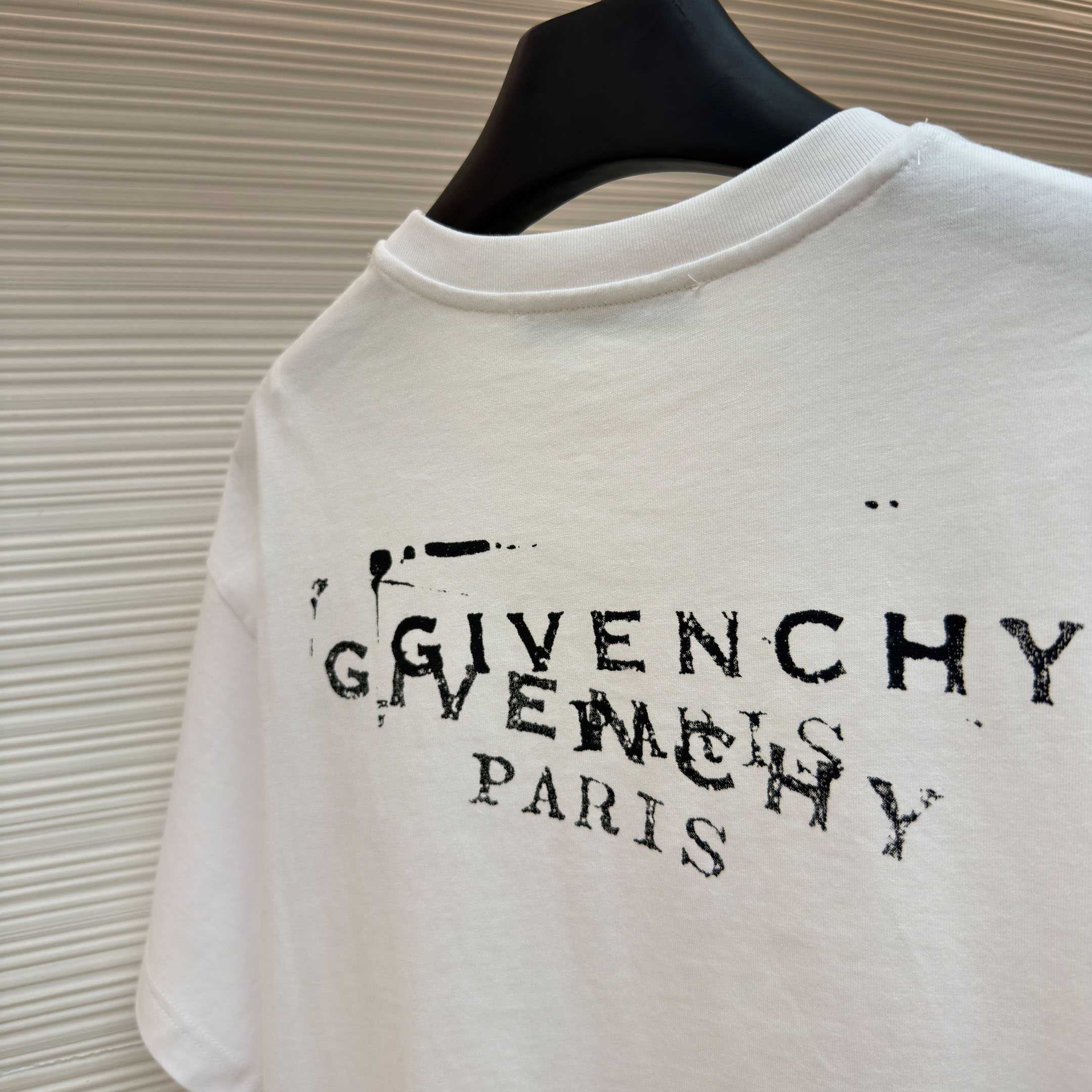 Givenchy White  Stamp Print T-shirt - DesignerGu