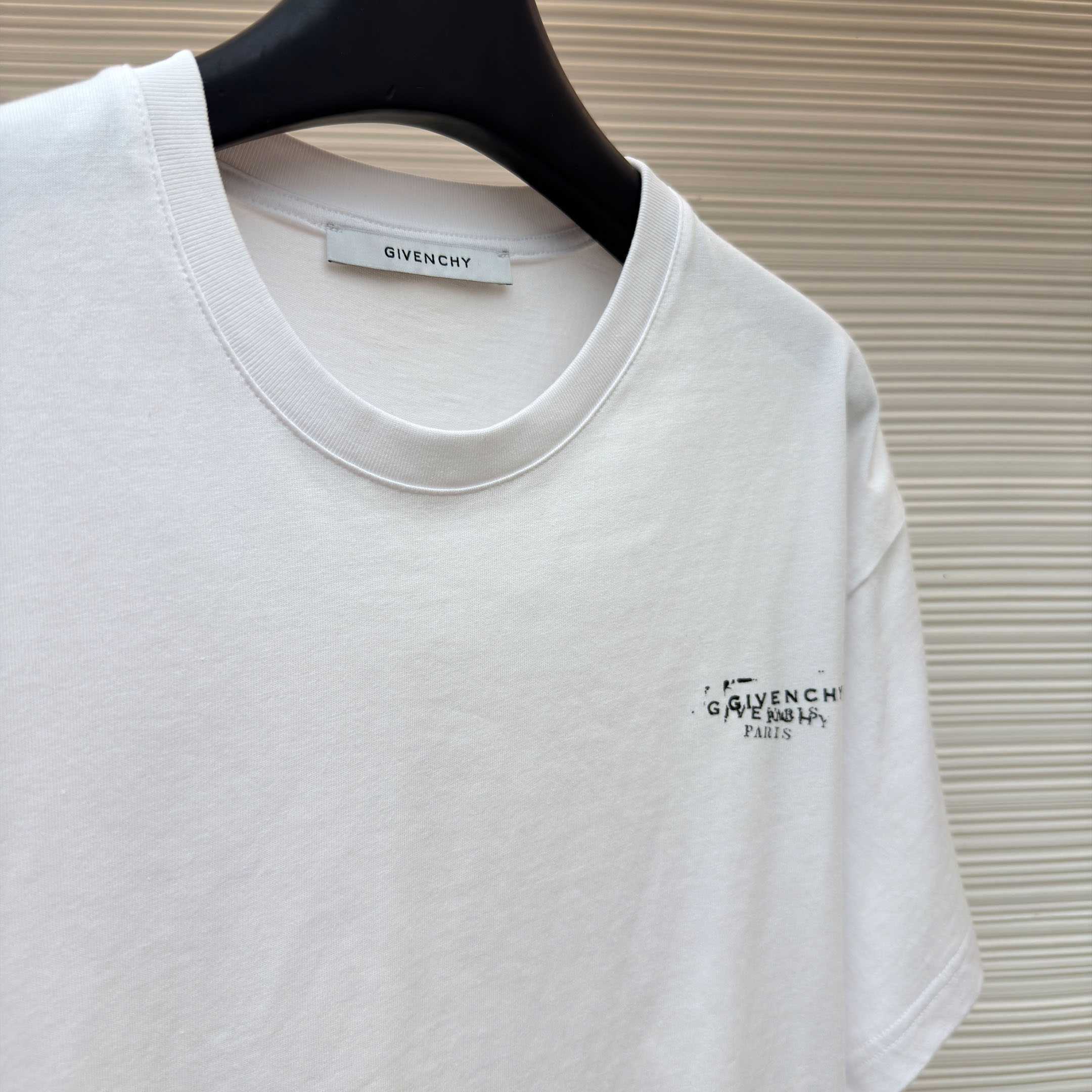 Givenchy White  Stamp Print T-shirt - DesignerGu