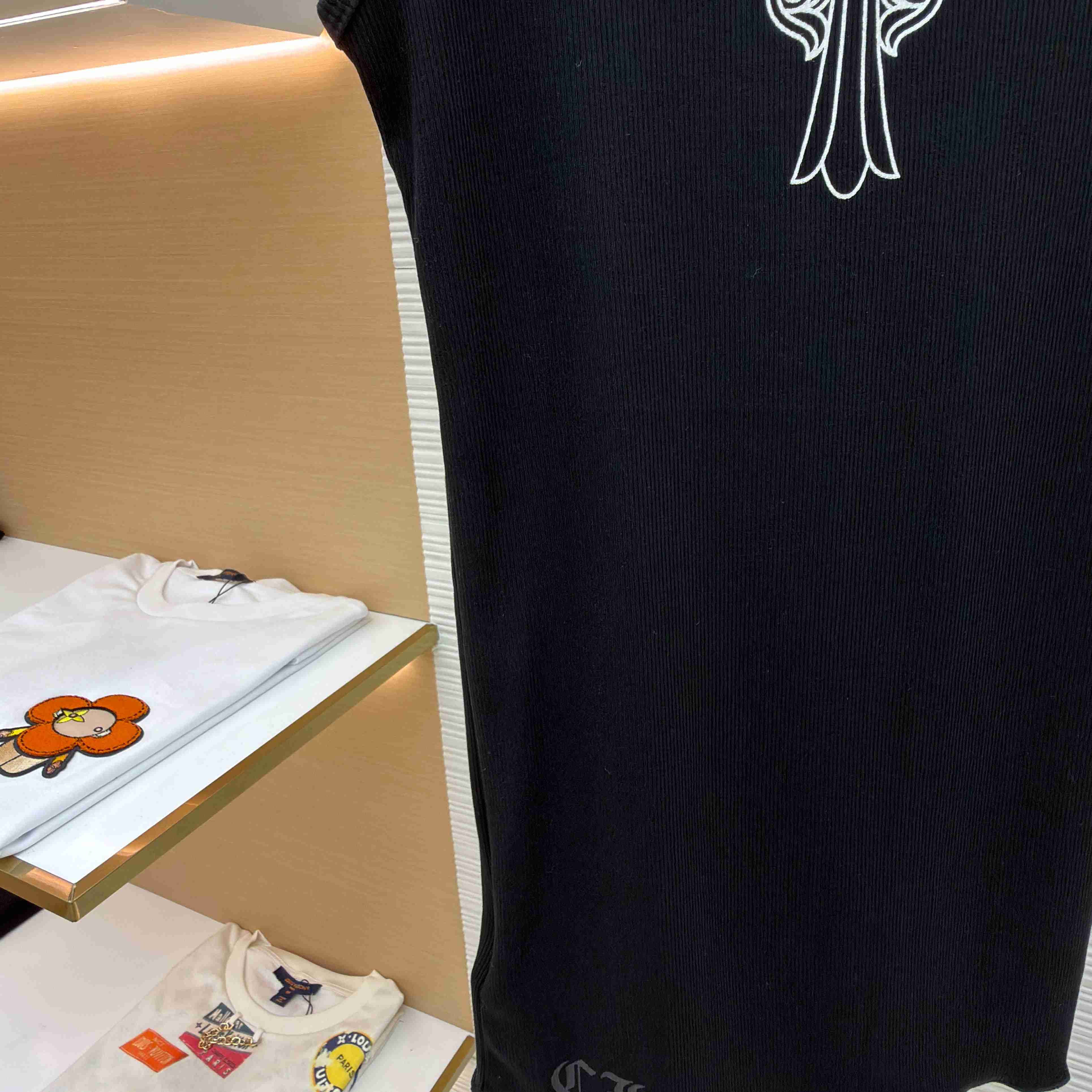 Chrome Hearts Hairy Cross Rib Tank 'Black' - DesignerGu