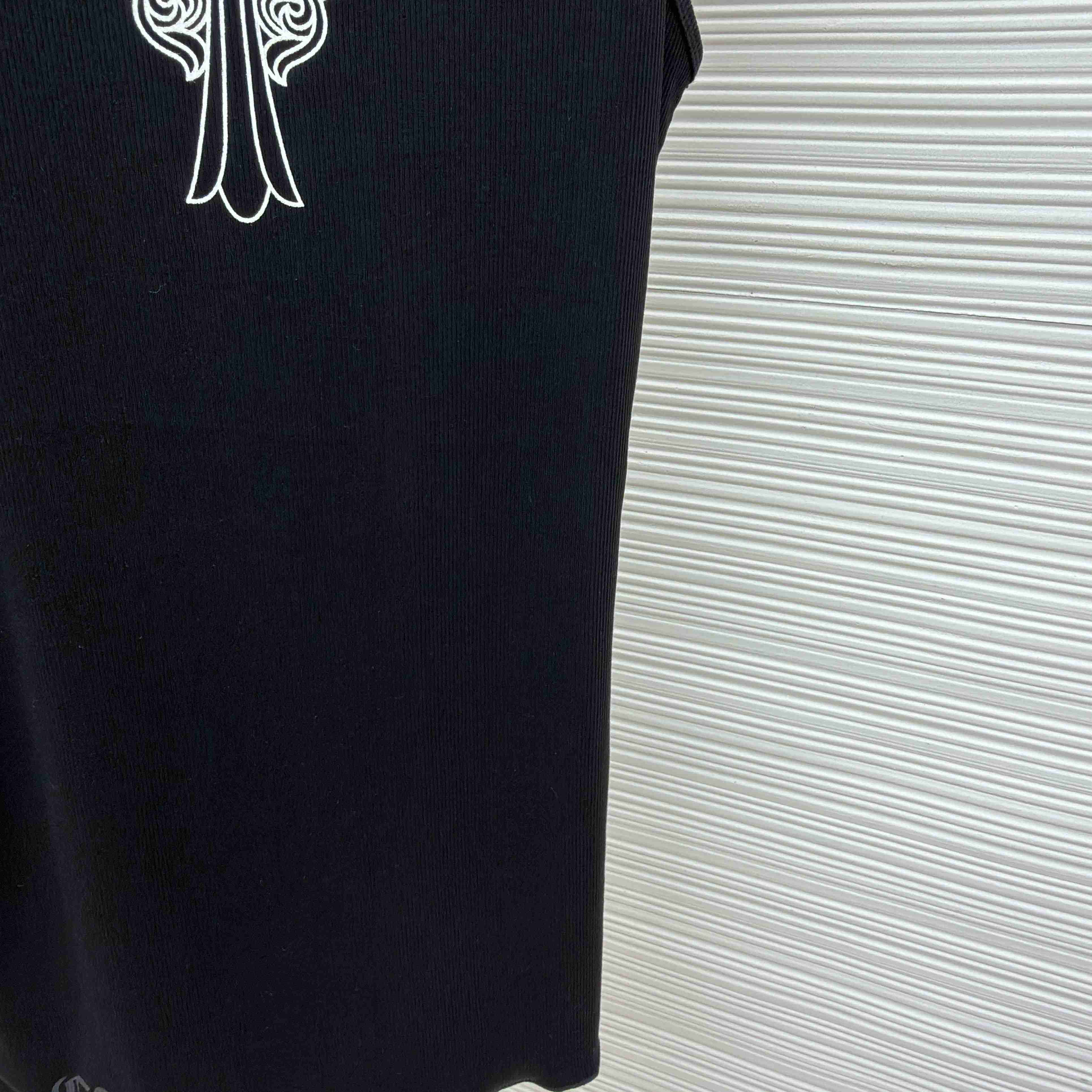 Chrome Hearts Hairy Cross Rib Tank 'Black' - DesignerGu