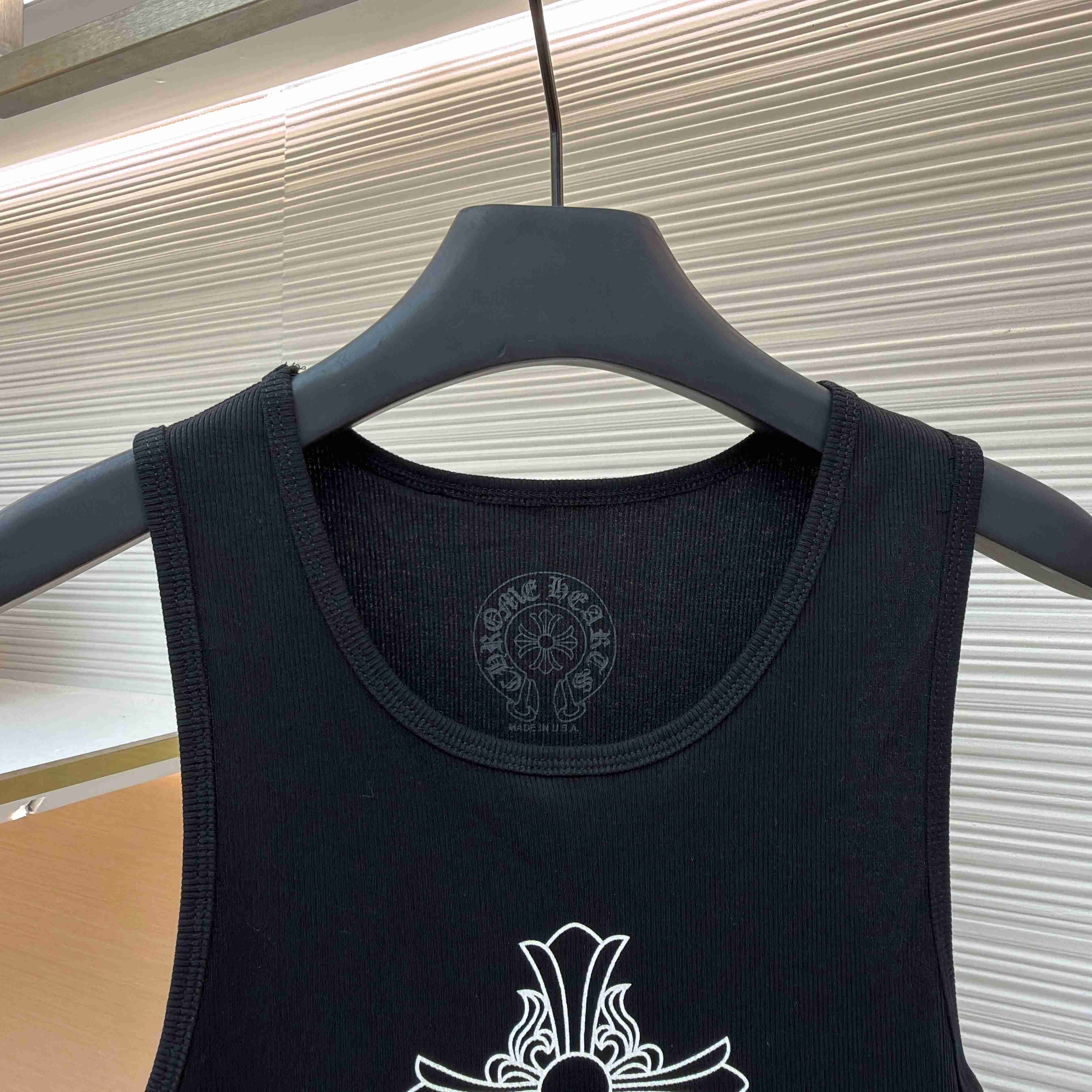 Chrome Hearts Hairy Cross Rib Tank 'Black' - DesignerGu