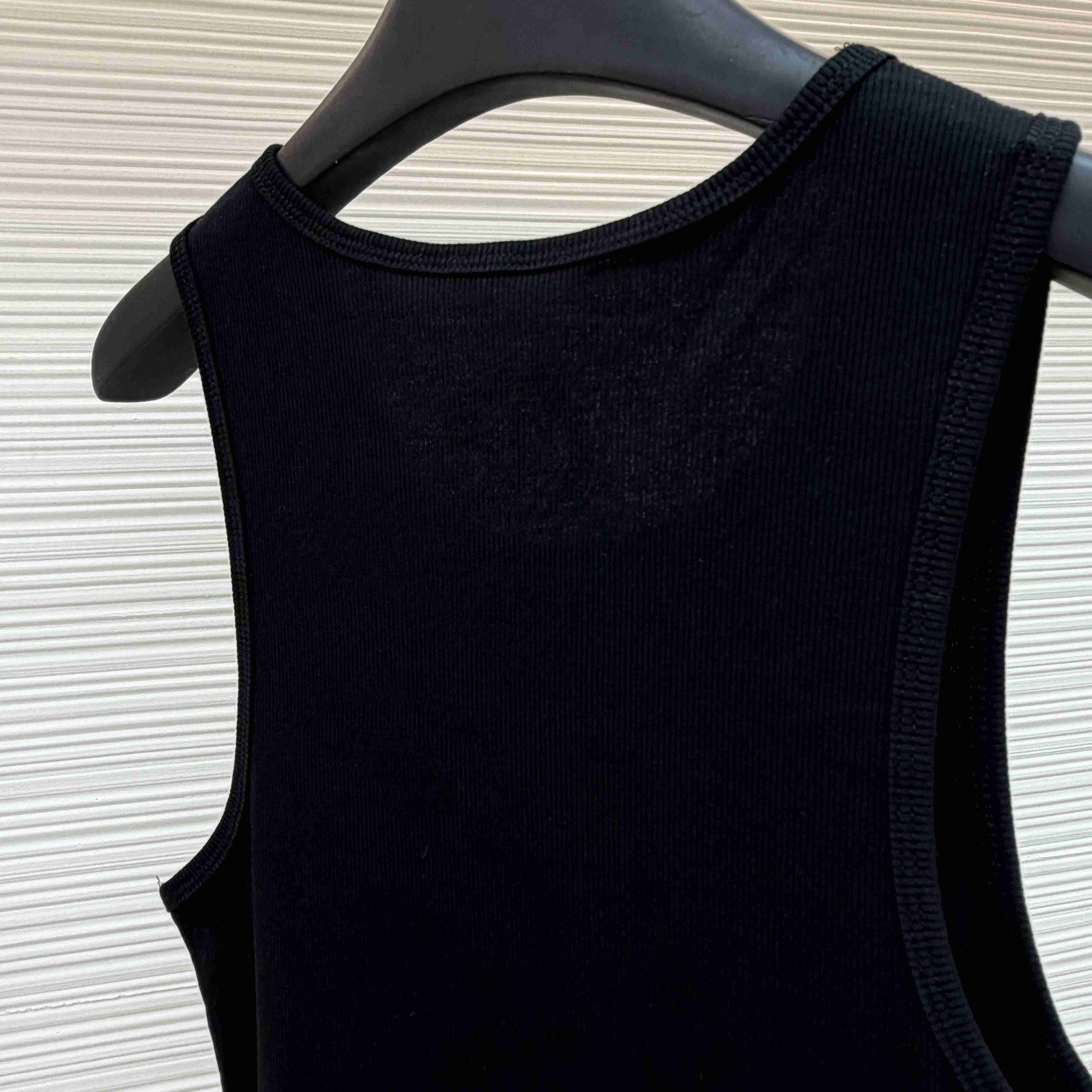 Chrome Hearts Hairy Cross Rib Tank 'Black' - DesignerGu