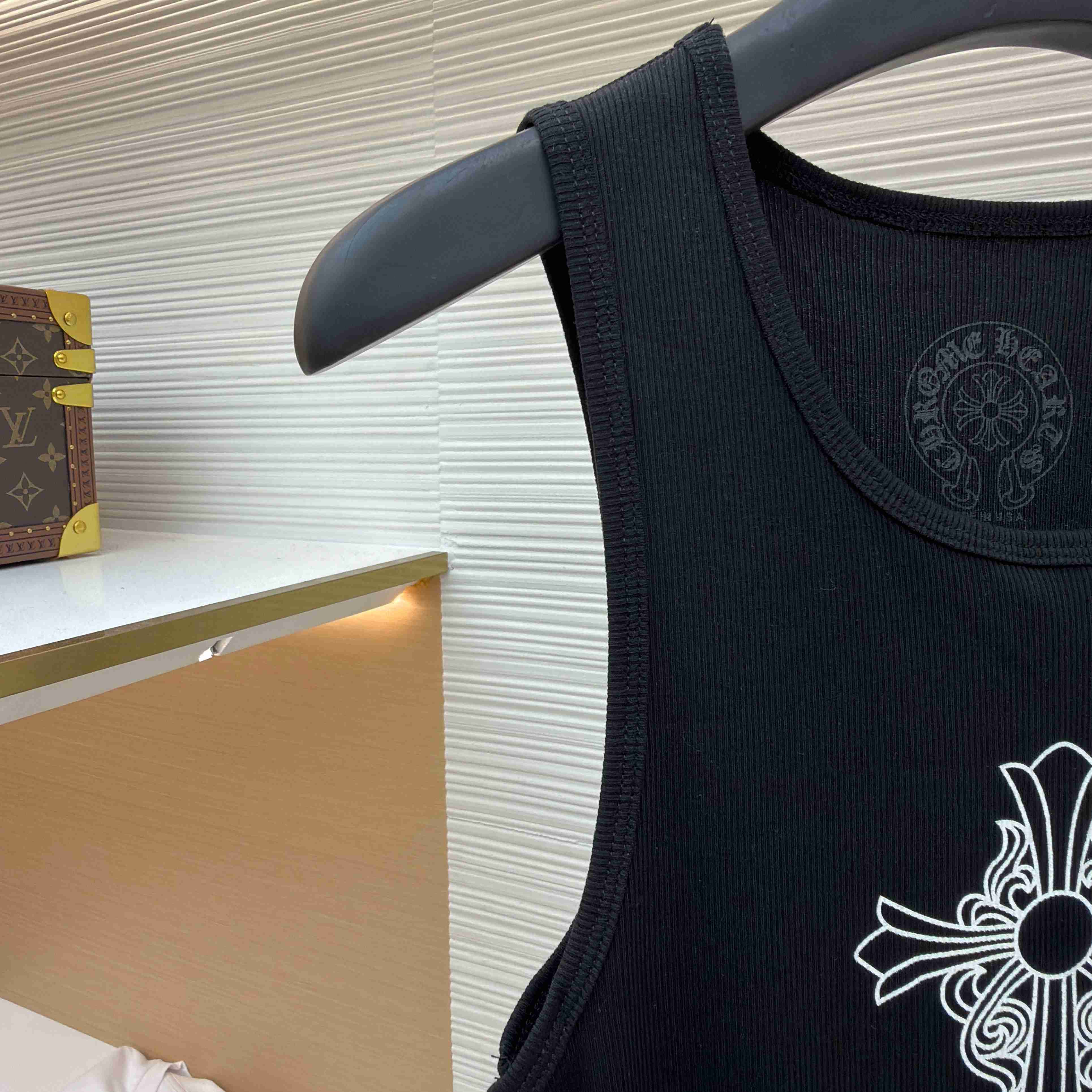 Chrome Hearts Hairy Cross Rib Tank 'Black' - DesignerGu