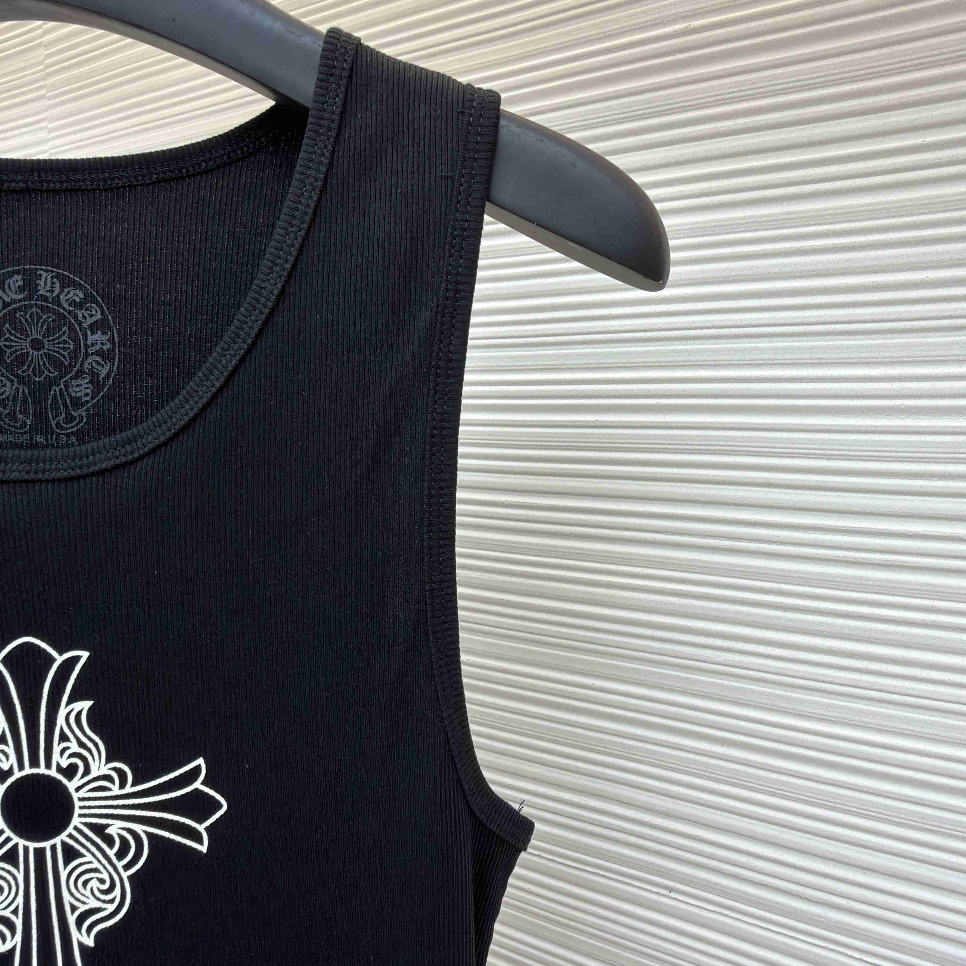 Chrome Hearts Hairy Cross Rib Tank 'Black' - DesignerGu