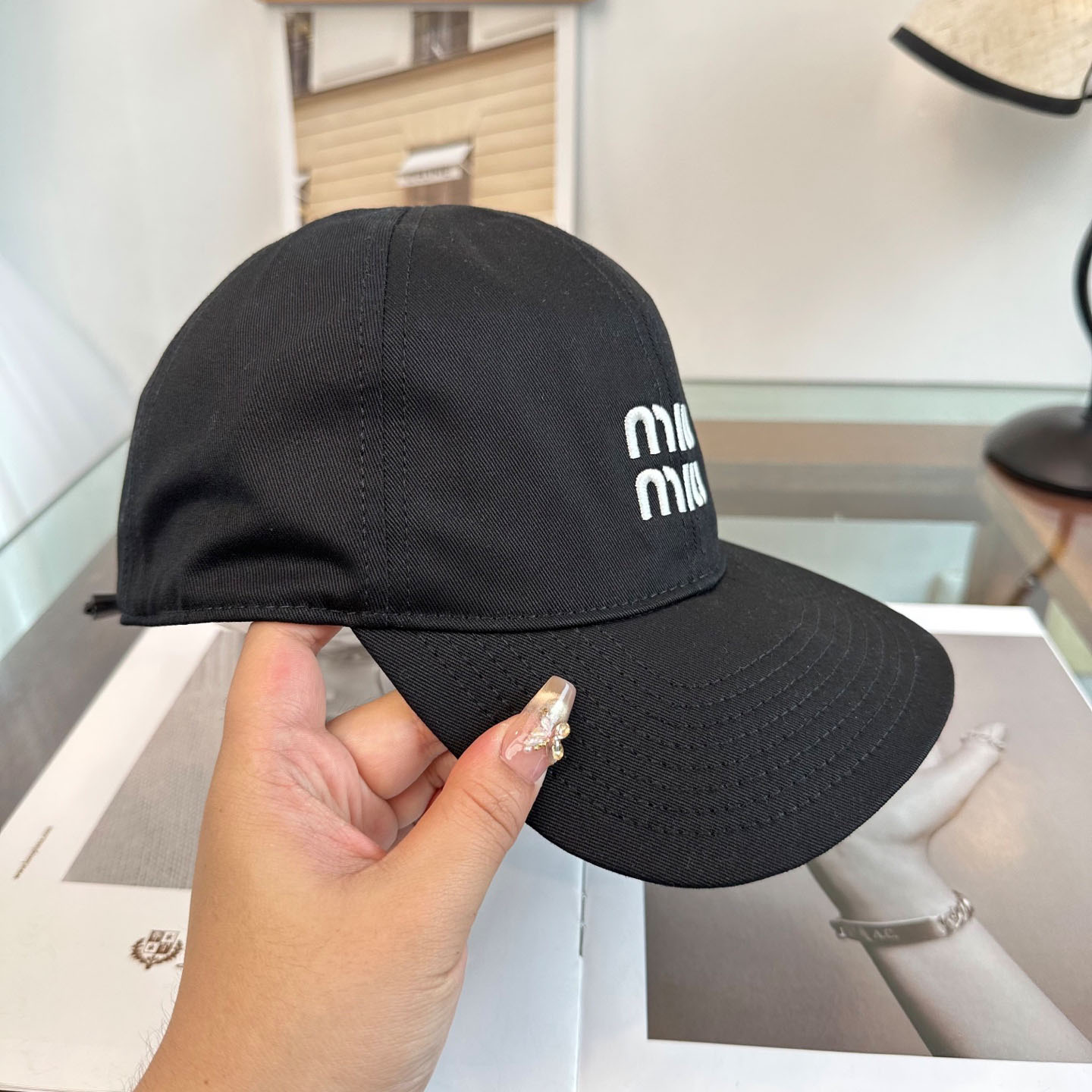 Miu Miu Denim Baseball Cap - DesignerGu
