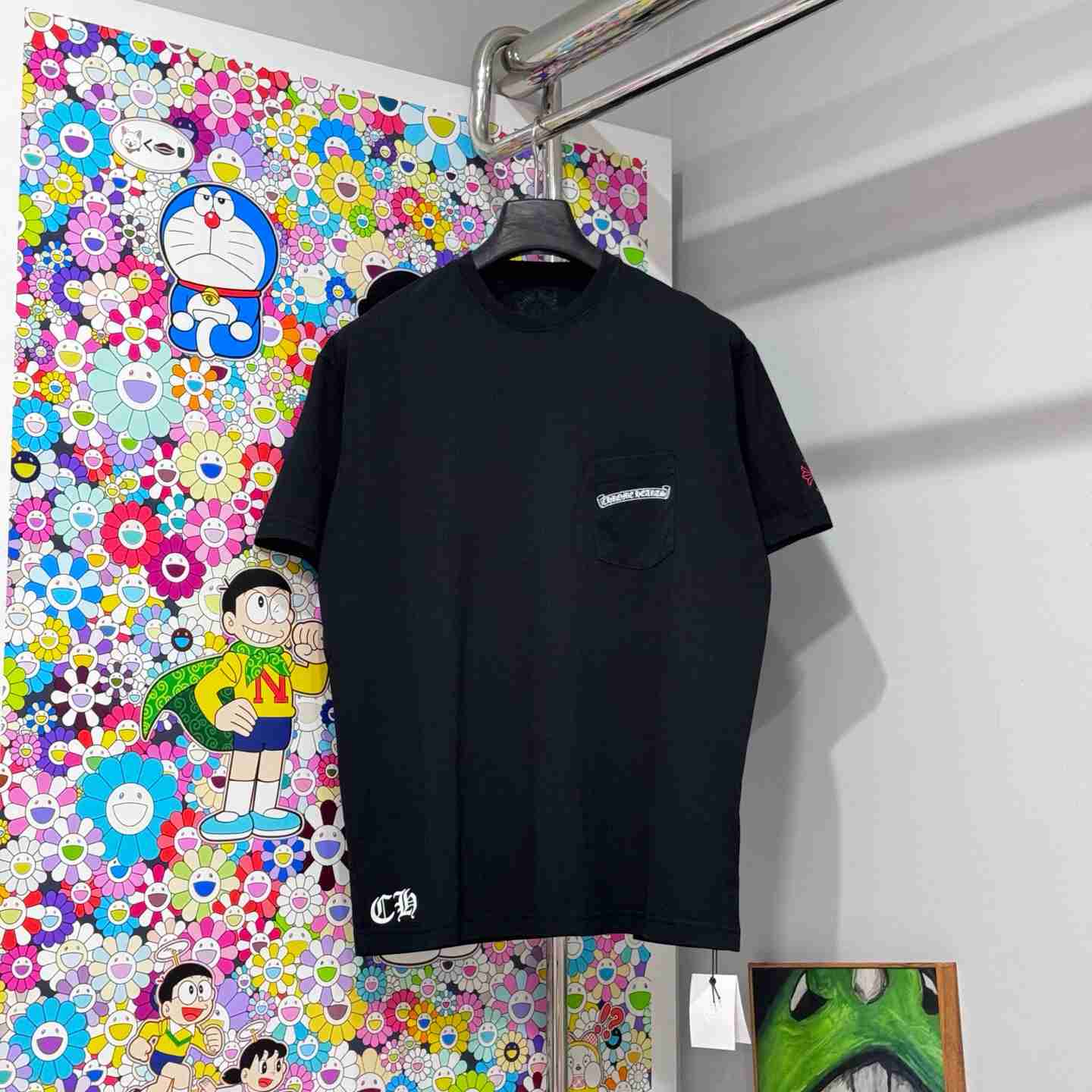 Chrome Hearts Scroll Logo Pocket T-Shirt - DesignerGu