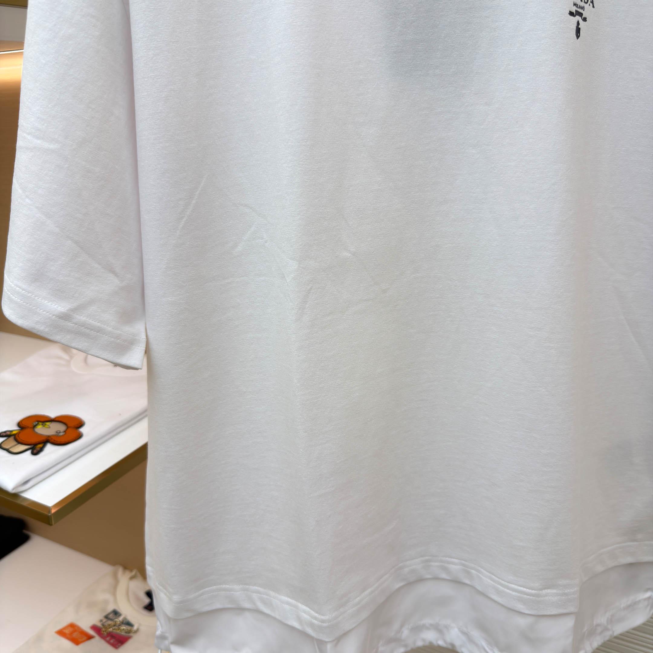 Prada Re-Nylon T-Shirt 'White' - DesignerGu