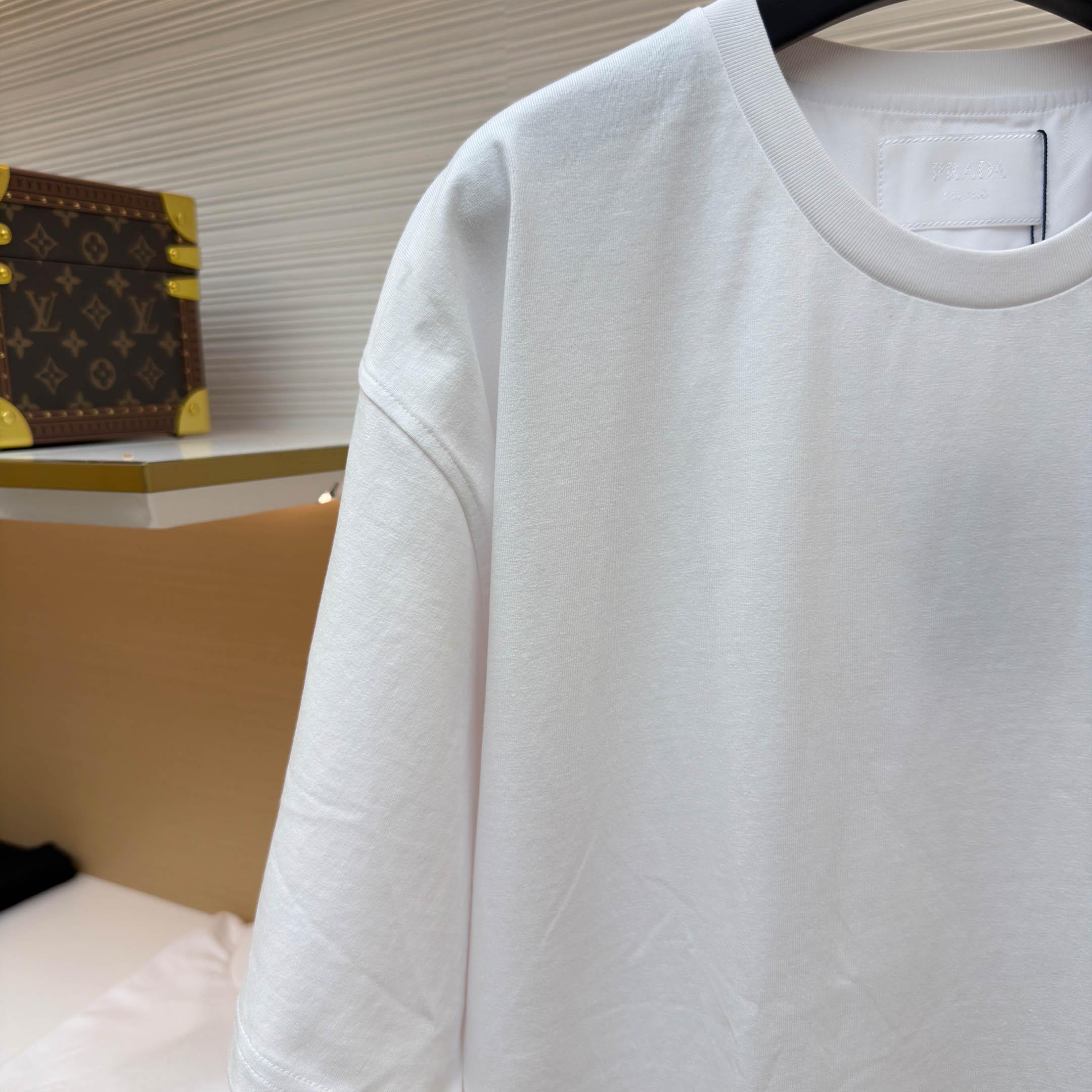 Prada Re-Nylon T-Shirt 'White' - DesignerGu