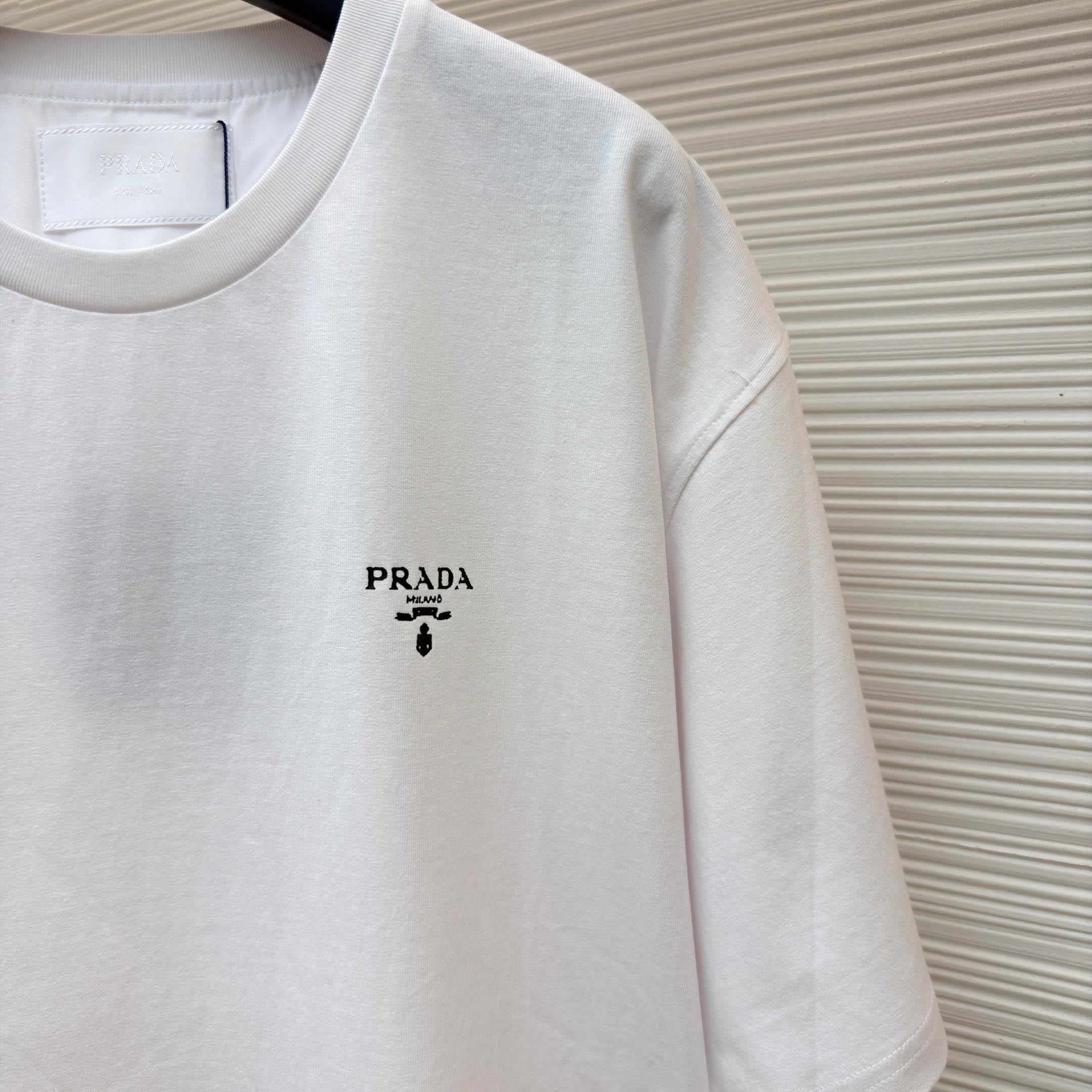 Prada Re-Nylon T-Shirt 'White' - DesignerGu