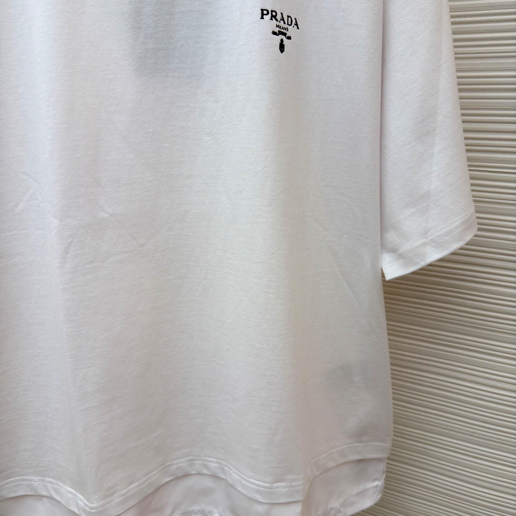 Prada Re-Nylon T-Shirt 'White' - DesignerGu