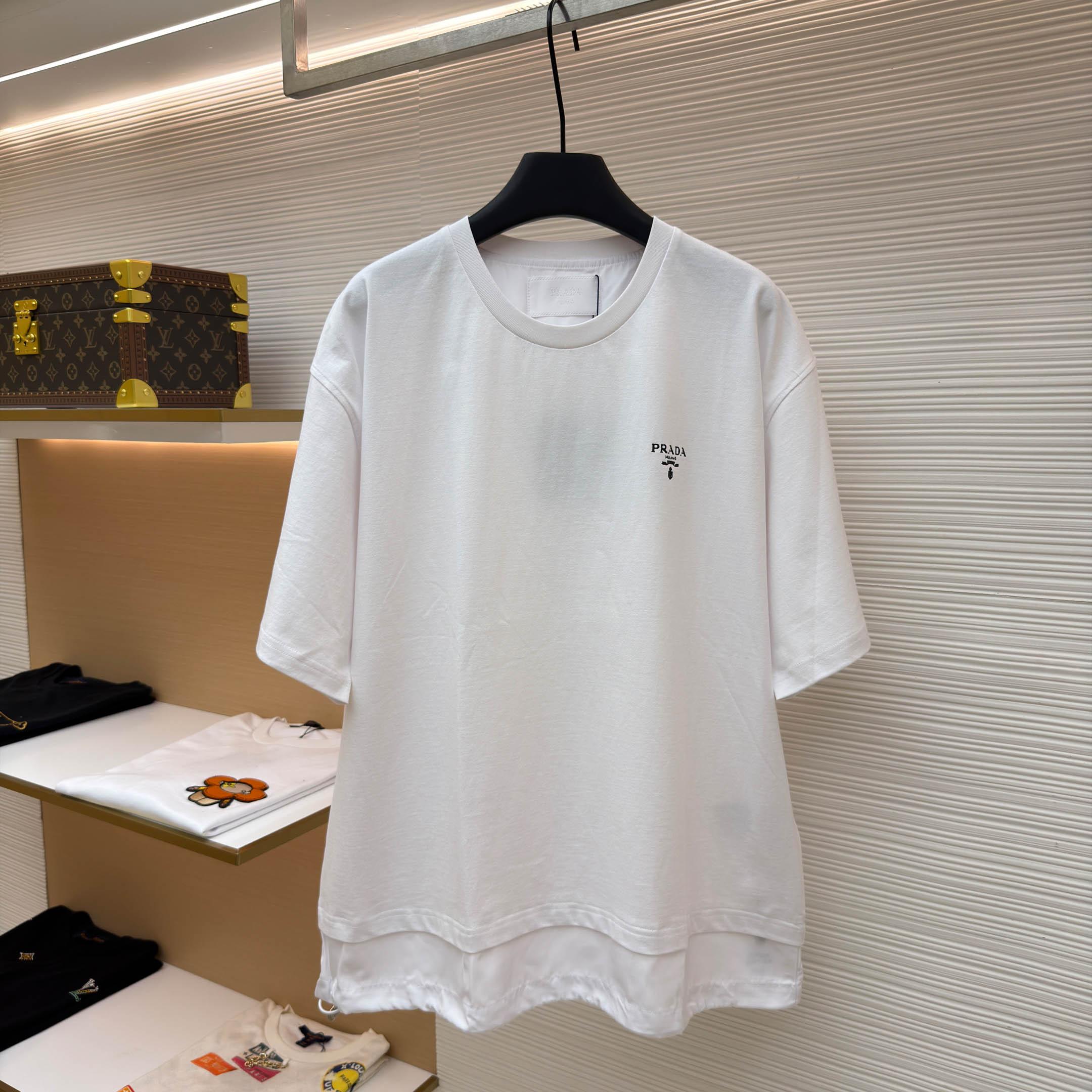 Prada Re-Nylon T-Shirt 'White' - DesignerGu