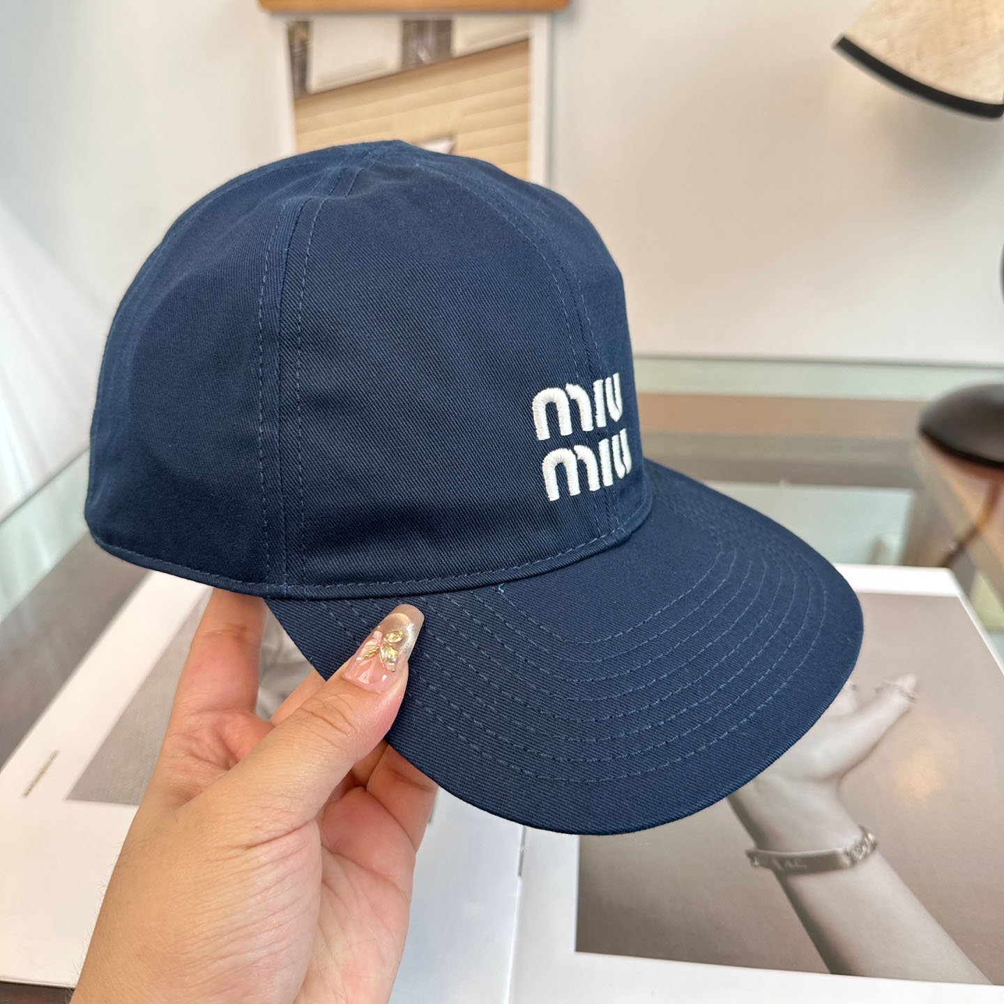 Miu Miu Denim Baseball Cap - DesignerGu