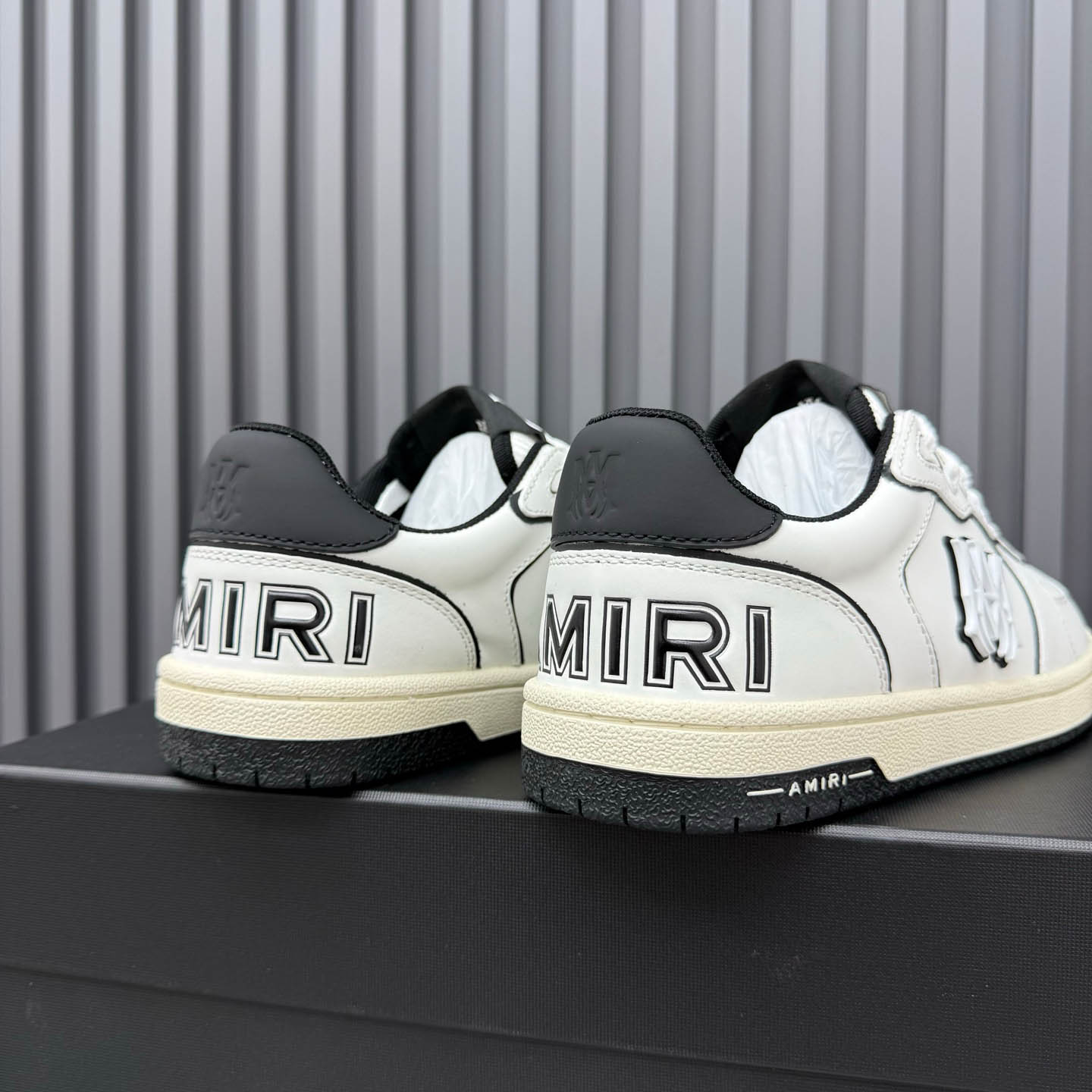 Amiri Off-White & Black Newport Sneakers - DesignerGu