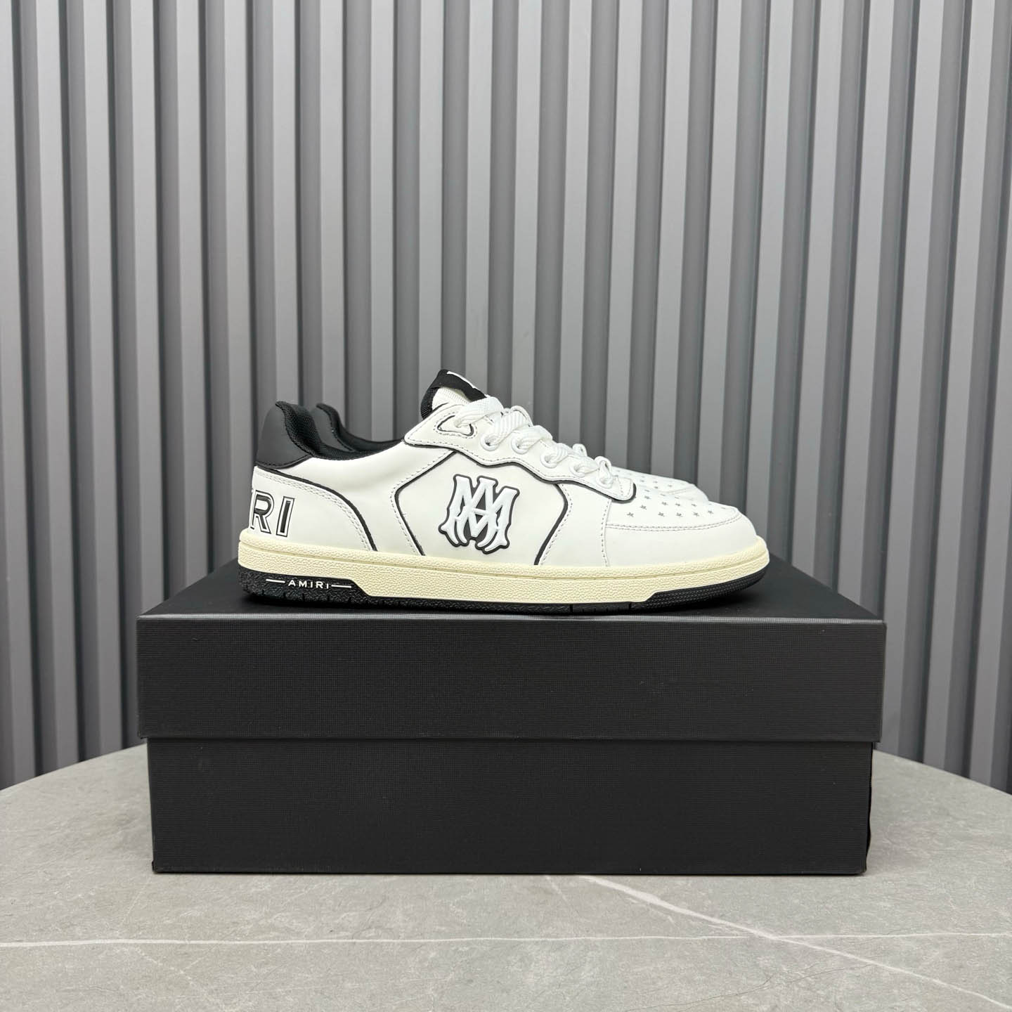 Amiri Off-White & Black Newport Sneakers - DesignerGu